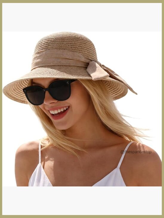 Wide Brim Paper Straw Hat Foldable Travel Sun Hat main image 7